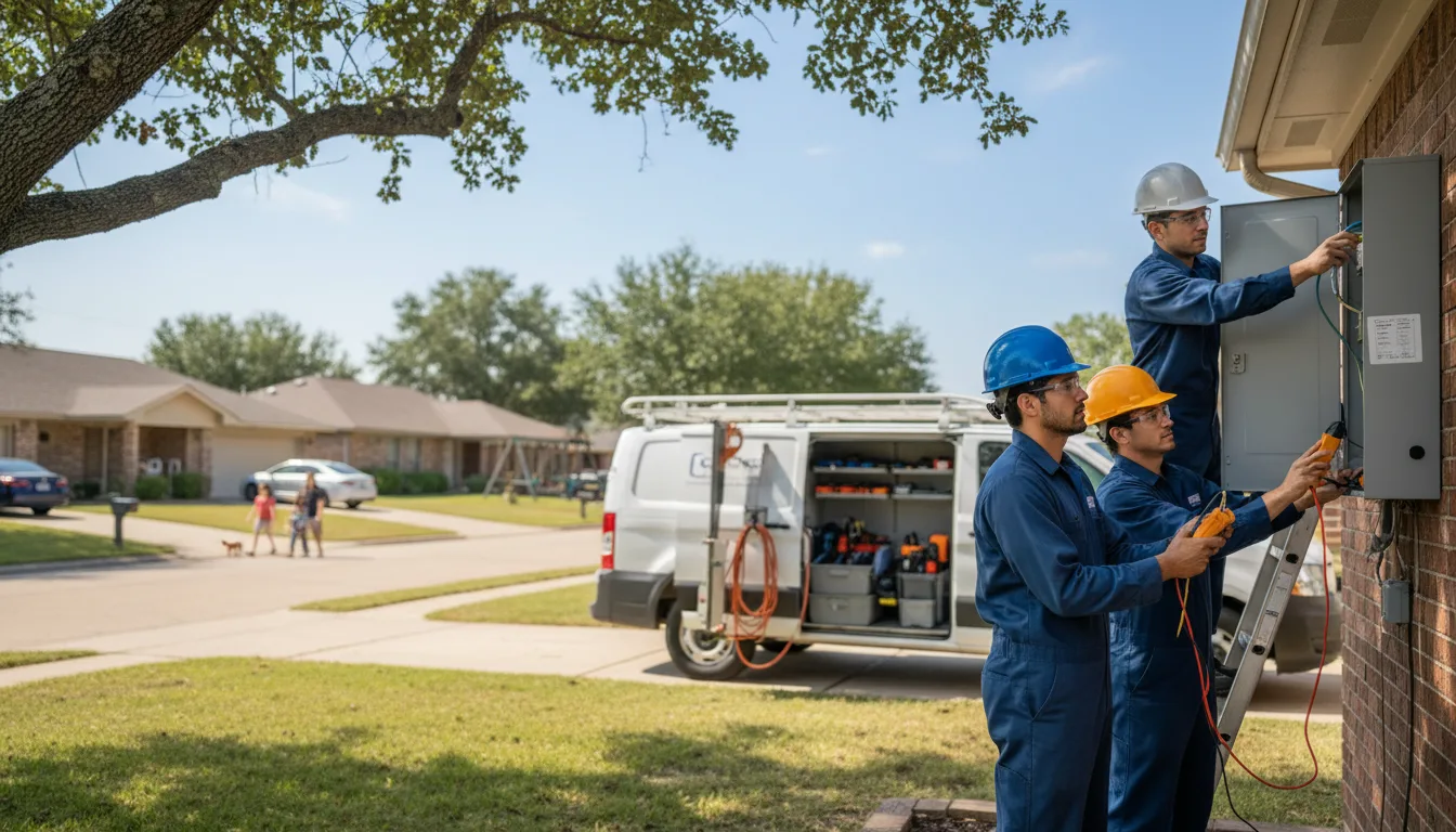 Certified electrician providing emergency electrical services in La Motte, IA